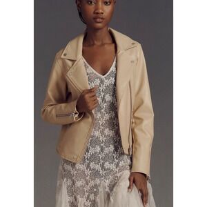 Anthropologie‎ Faux Leather Moto Jacket